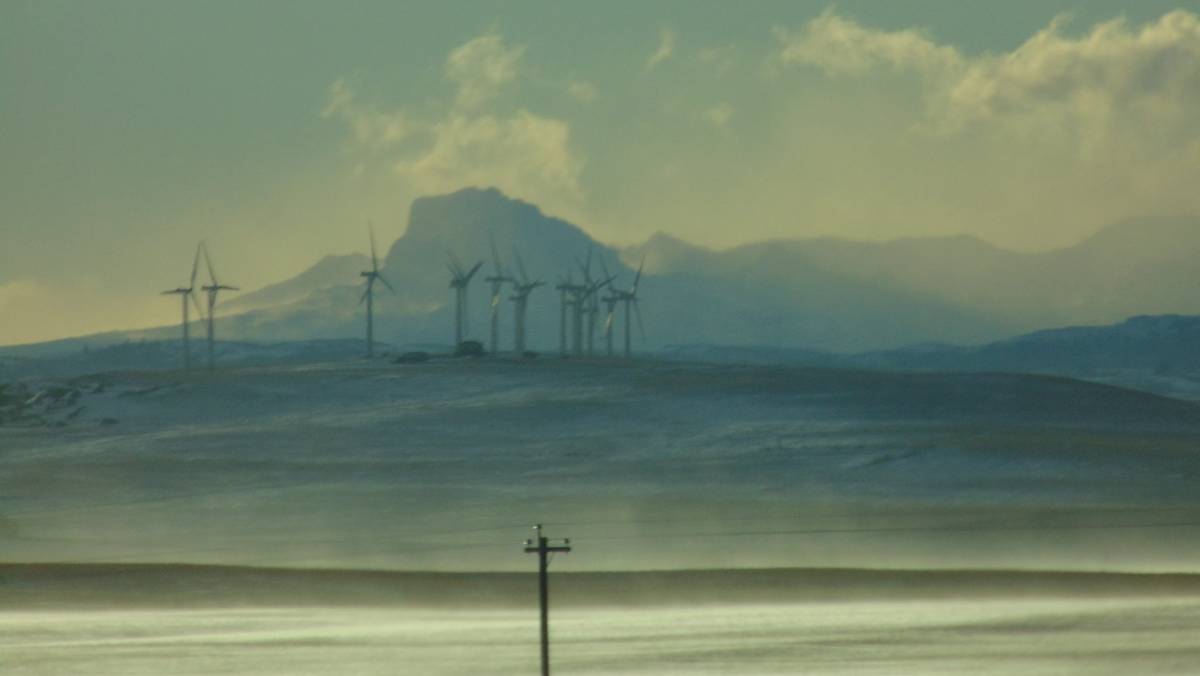 Wind turbines at Crowsnest Past