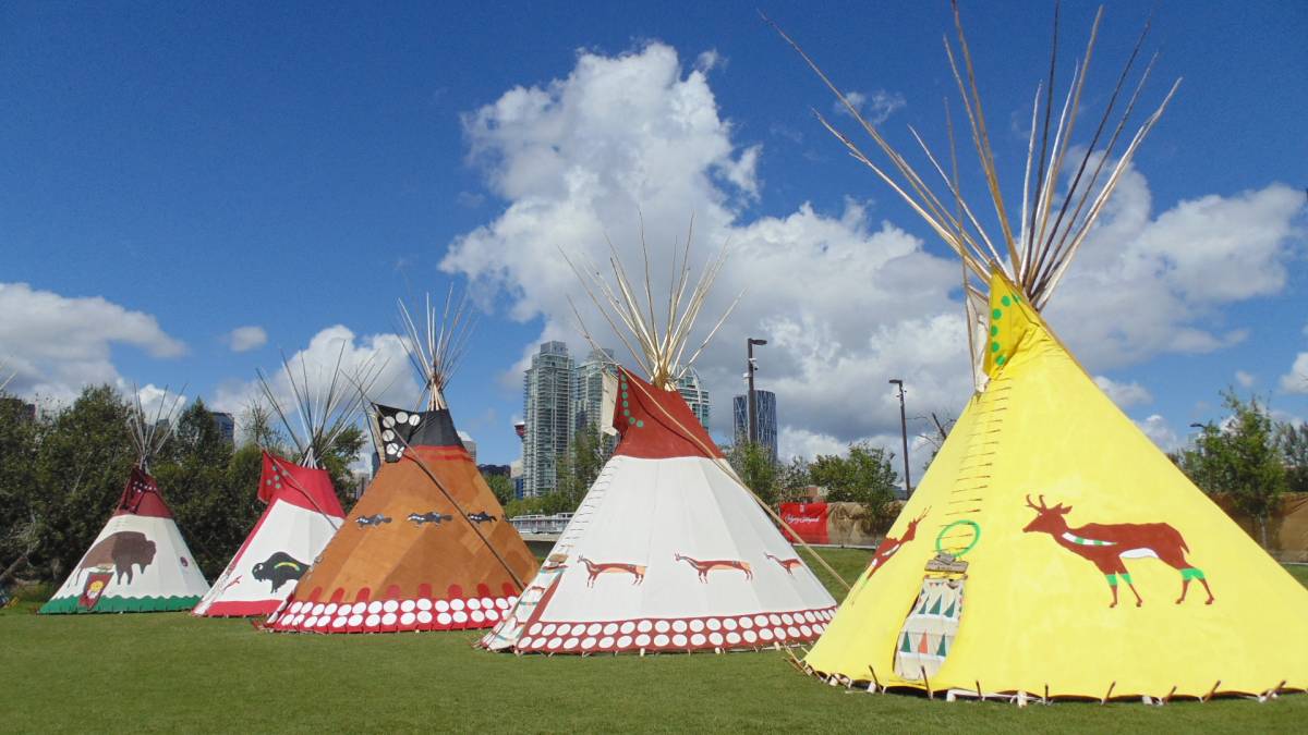 Teepees at Elbow River Camp at the Calgary Stampede