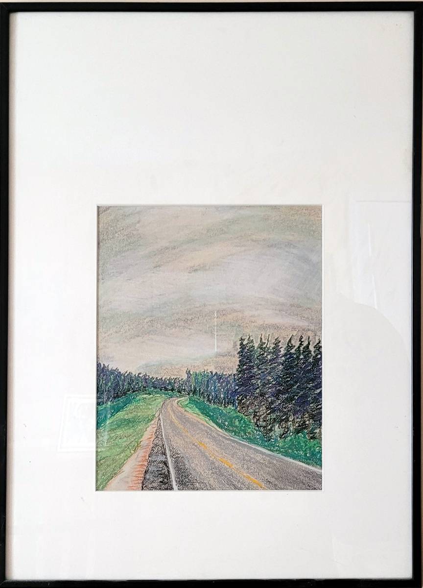 Forests north of Whitecourt pastel drawing (1990)
