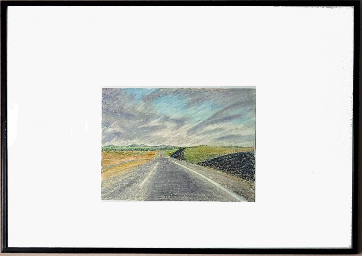 Trans-Canada West to Foothills and Mountains pastel drawing